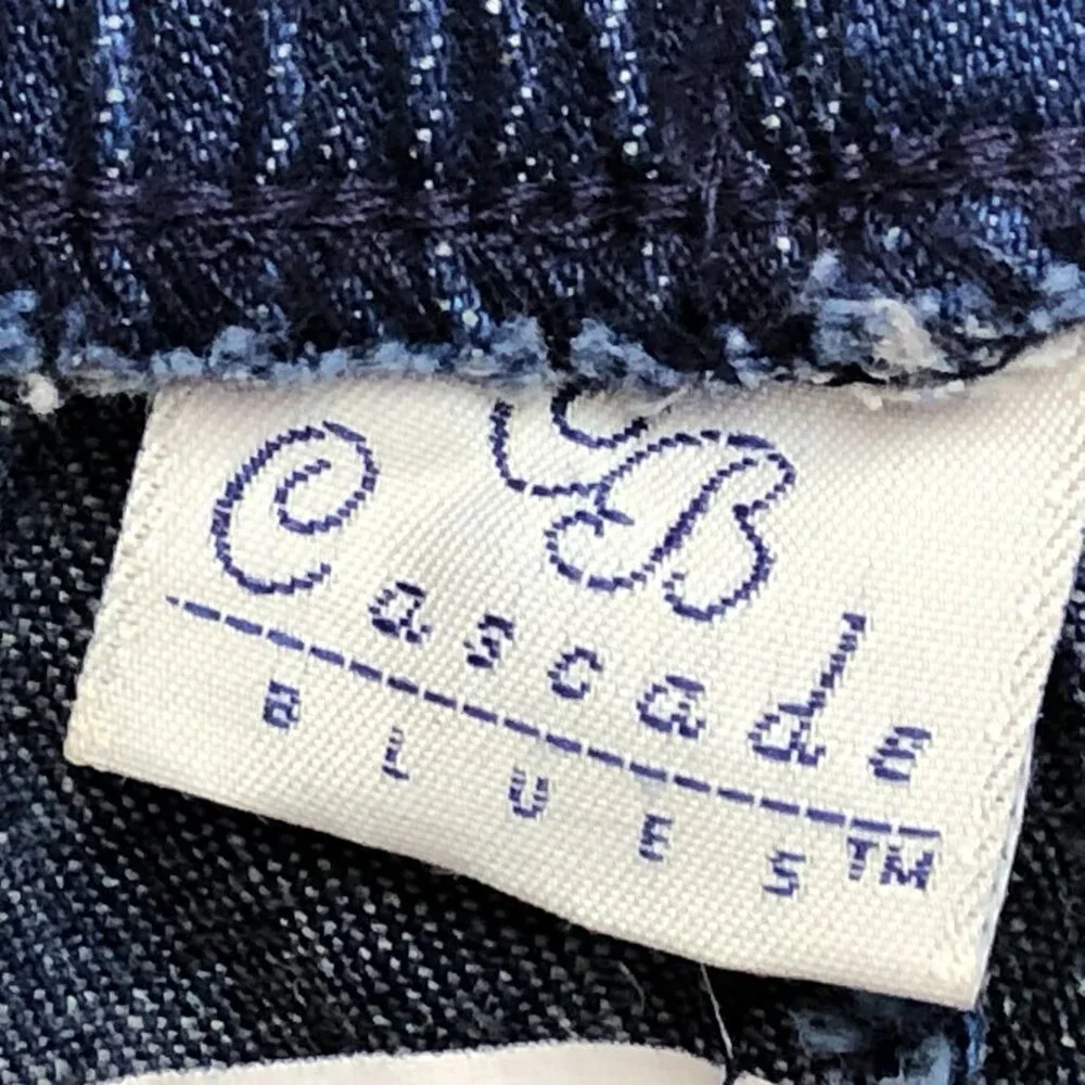 Cascade Blues Vintage Elastic Waist 100% Cotton Denim Jeans Size 10 Short NOS - Picture 7 of 11